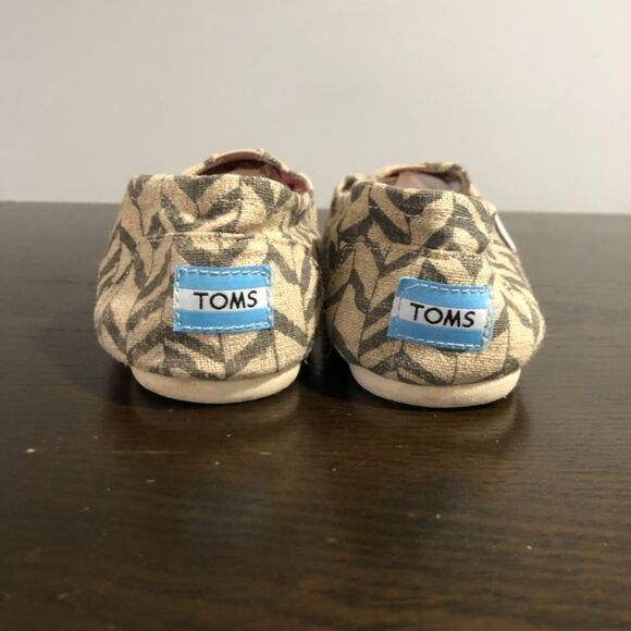 TOMS Zigzag Zebra Hemp Slip-On Espadrille Casual Shoes Size 10 - Picture 4 of 7